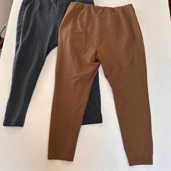 Lot Of 2 J Jill Ponte Pants Women’s XL  Tan Herringbone Slim Leg Pull On Stretch - Picture 15 of 16